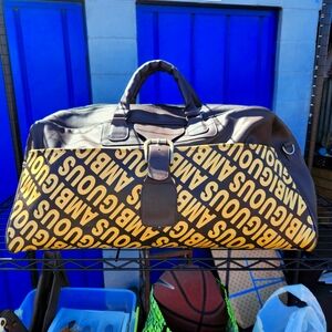 Ambiguous (skateboard wear) Brown Leather Travel Bag.